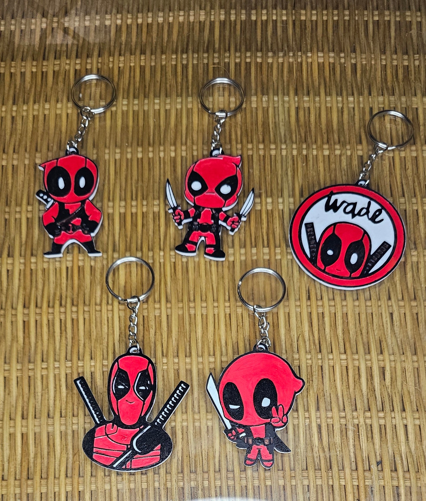 Hand Painted Deadpool Keychains