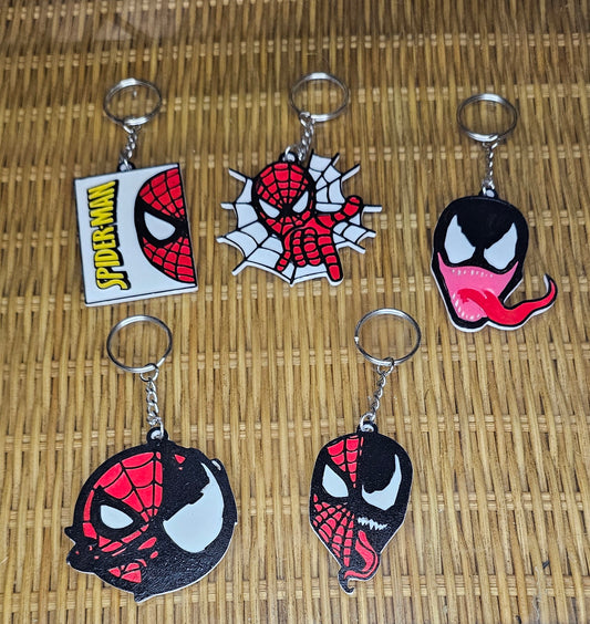 Hand Painted Spider-Man Keychains